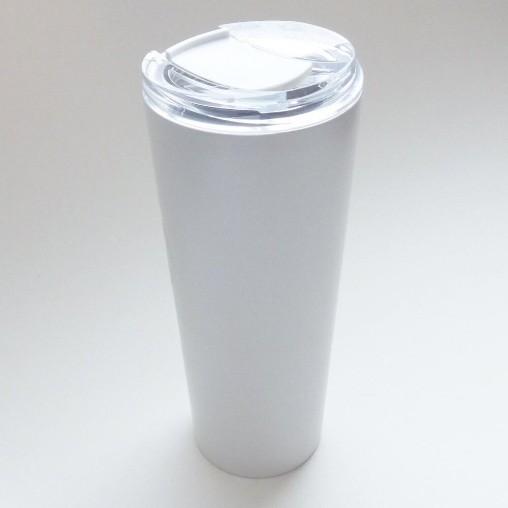 Starbucks White Pearlized Stainless Steel Travel Mug 16 oz. NEW w/ Bonus Wrapper - Picture 4 of 13